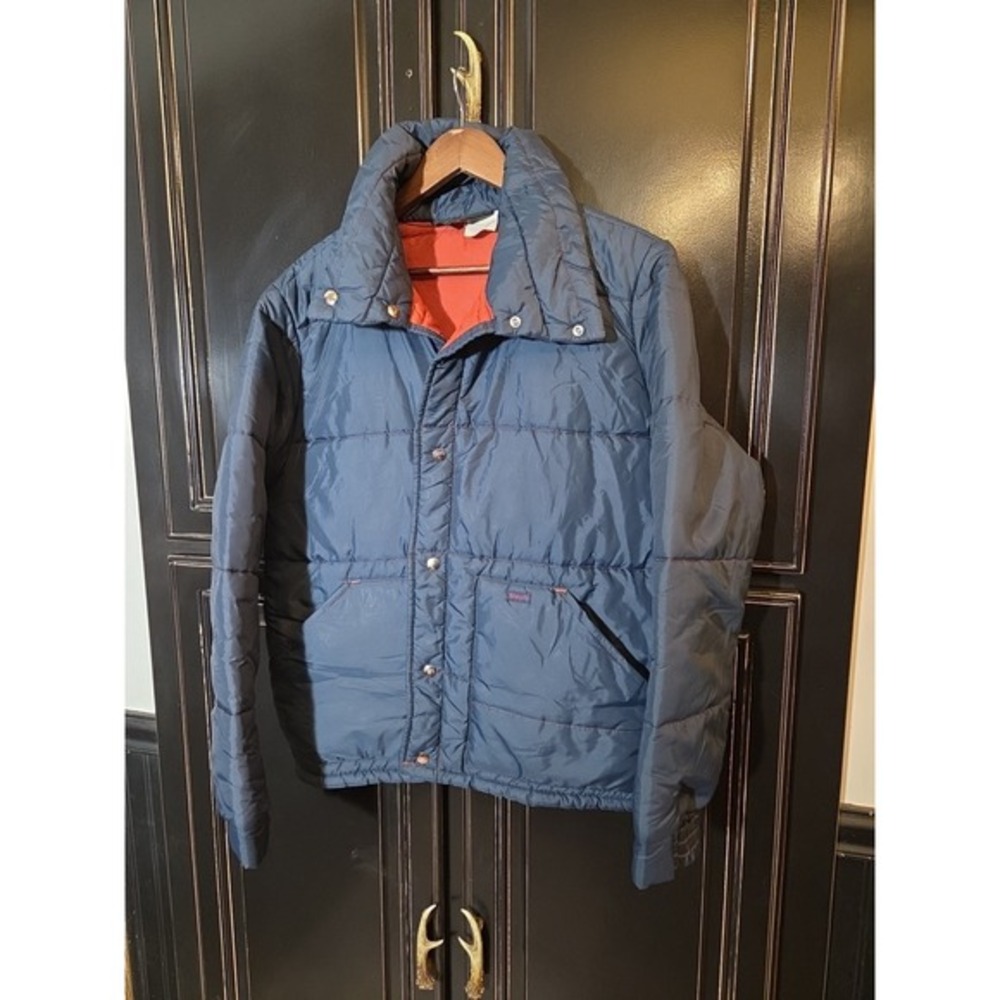 Vintage Large Wrangler Puffer Jacket Made‎ In USA, Workwear, Ranch,cowboy, Rodeo